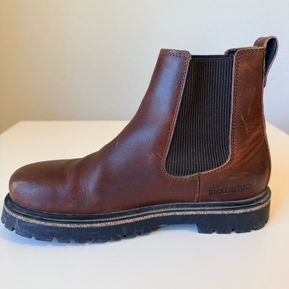 Birkenstock Women’s Highwood Slip On Leather Boots Brown EU 39 8 8.5 Unisex EUC - Picture 5 of 11